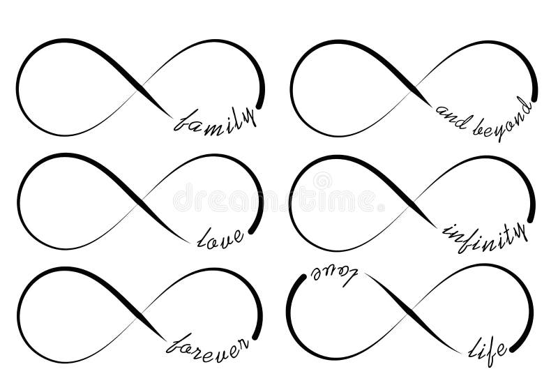 Simbolo Infinito: Significato In Amore Amore E Per Sempre Simbolo Di Infinito Illustrazione Vettoriale