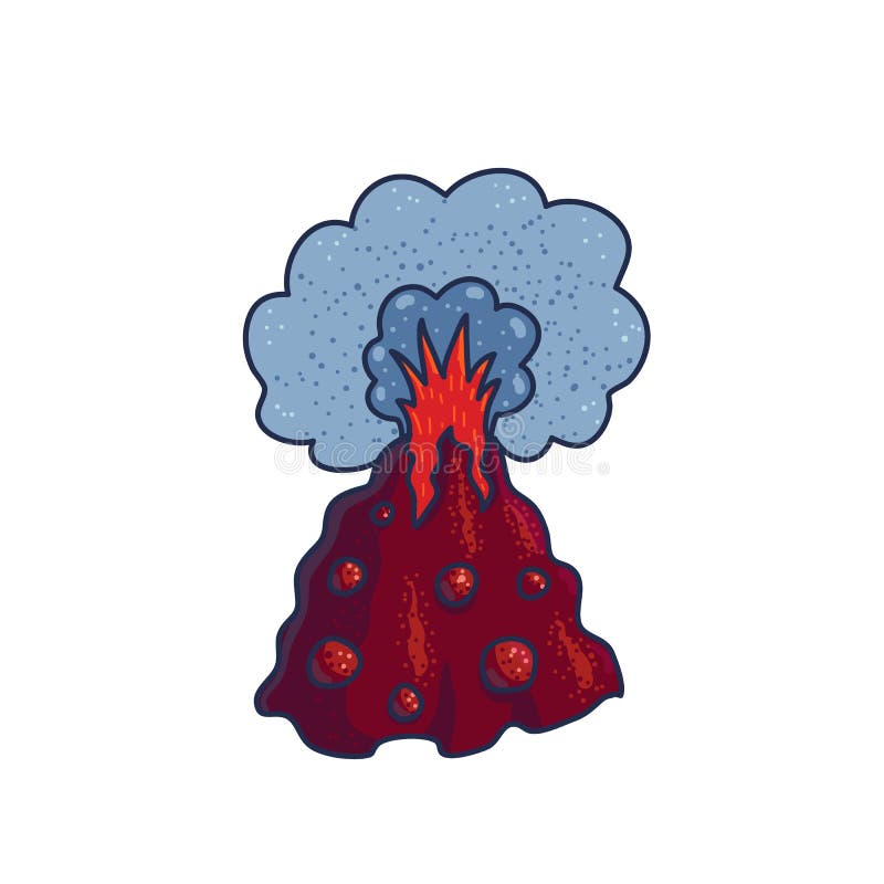 Simbolo del fumetto del vulcano illustrazione di stock Simbolo del fumetto del vulcano illustrazione di stock