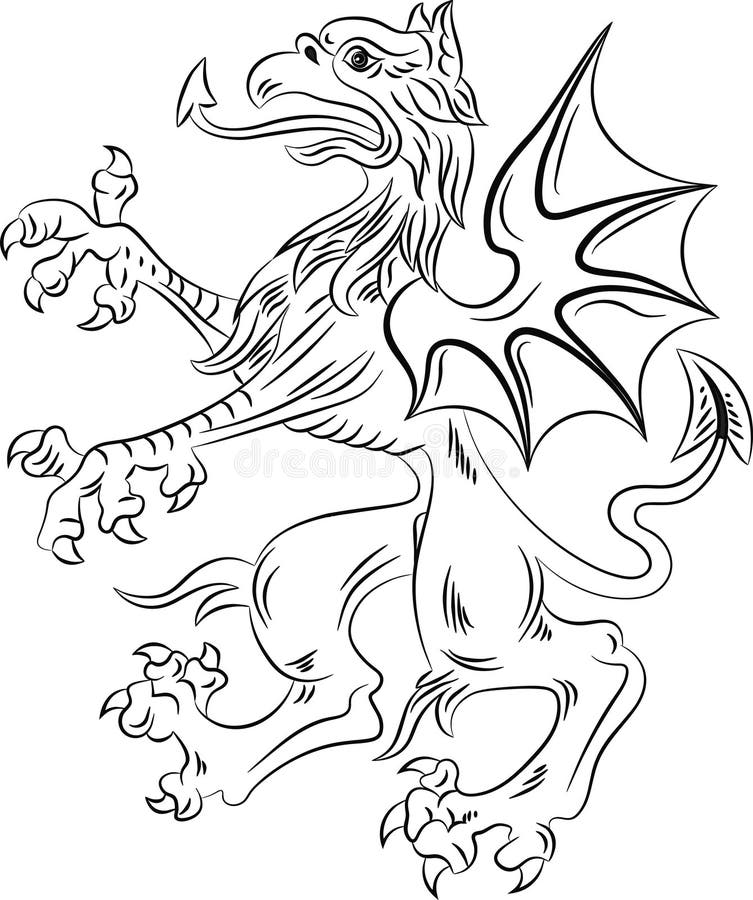 Simbolo dell'araldica del grifone royalty illustrazione gratis Simbolo dell'araldica del grifone royalty illustrazione gratis