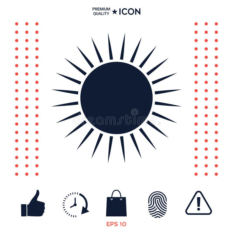 Download Simbolo dell'icona di Sun illustrazione vettoriale. Illustrazione di simbolo - 117977070