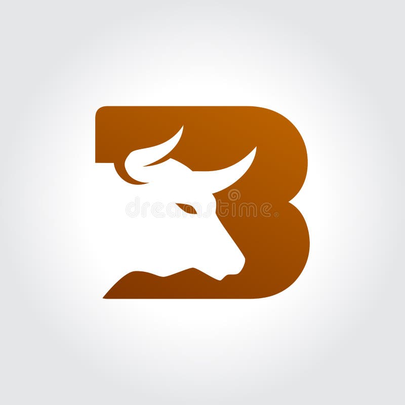 Simbolo della lettera B con progettazione della testa del toro royalty illustrazione gratis Simbolo della lettera B con progettazione della testa del toro royalty illustrazione gratis