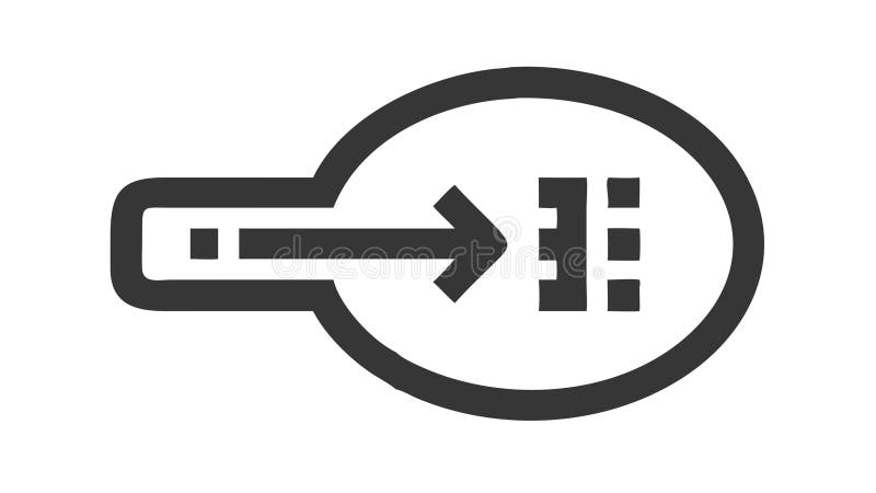 Simbolo di accesso icona con foro di freccia Simbolo di accesso Disegno vettore Generativo AI illustrazione vettoriale