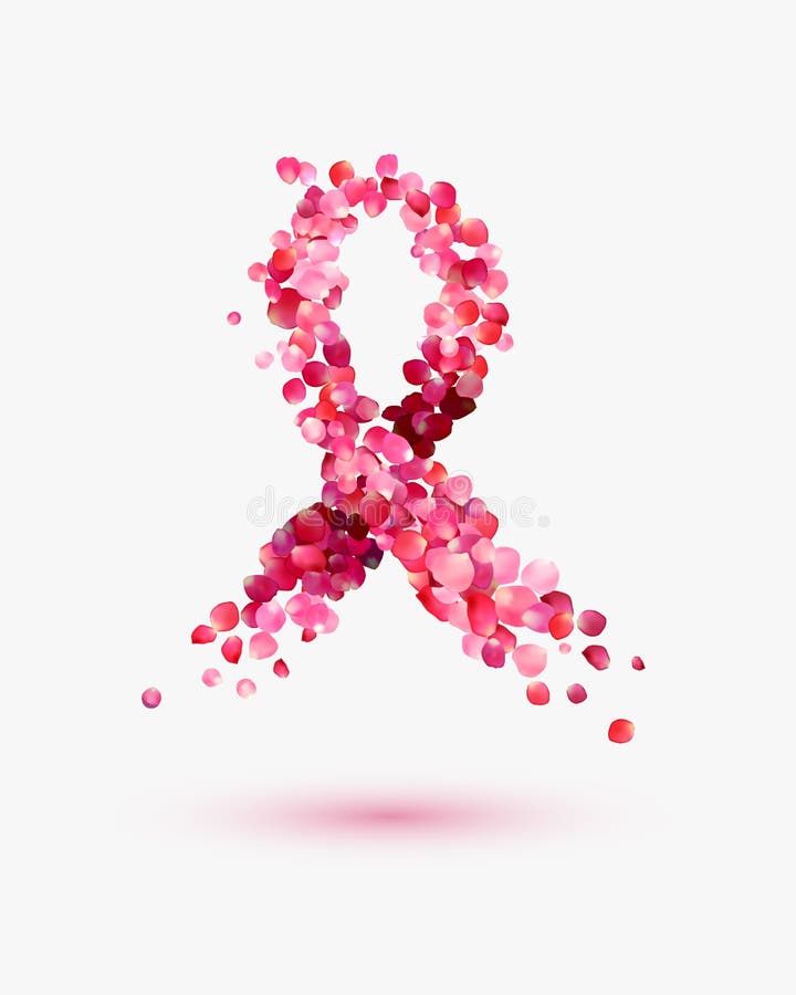 Simbolo di consapevolezza del cancro della mammella illustrazione vettoriale Simbolo di consapevolezza del cancro della mammella illustrazione vettoriale