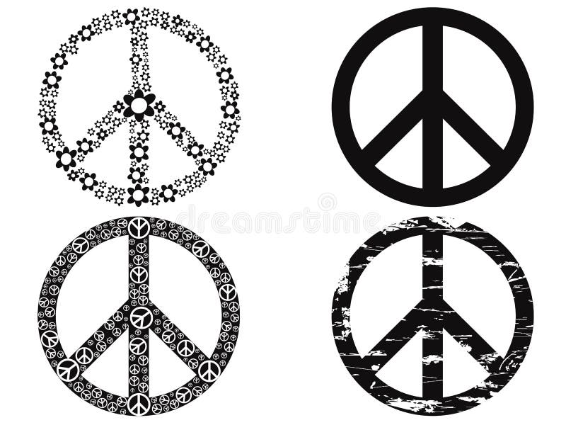 Simbolo di pace nero