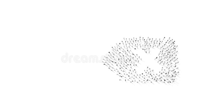 Simbolo di rendering 3d dello spazio posteriore avvolto nella pellicola d'oro su fondo blu scuro illustrazione vettoriale