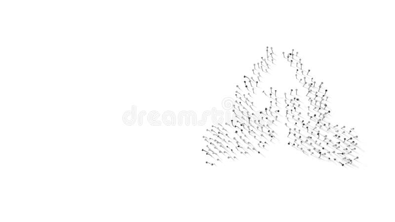 Simbolo di rendering 3d di pregare le mani avvolte in laminato di oro su fondo blu scuro illustrazione di stock