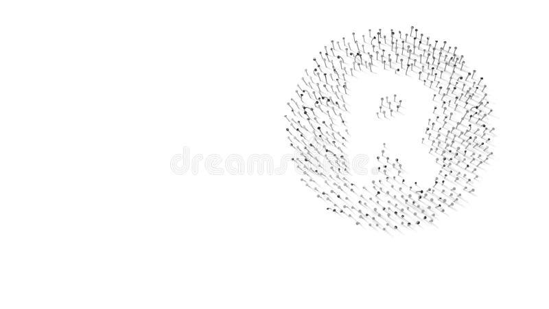 Simbolo di rendering 3d di programmi avvolto nella pellicola d'oro su fondo blu scuro illustrazione vettoriale