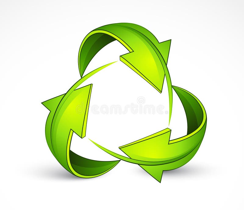 Simbolo di riciclaggio verde