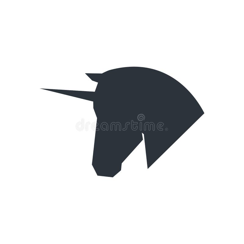 Simbolo di Unicorn Head Logo illustrazione di stock Simbolo di Unicorn Head Logo illustrazione di stock