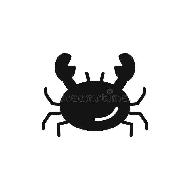 Simbolo icona granchio sullo sfondo bianco royalty illustrazione gratis