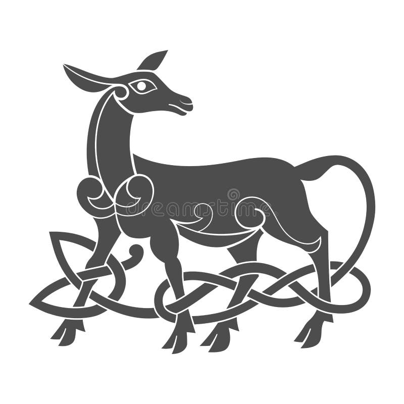 Simbolo mitologico celtico antico della daina royalty illustrazione gratis Simbolo mitologico celtico antico della daina royalty illustrazione gratis