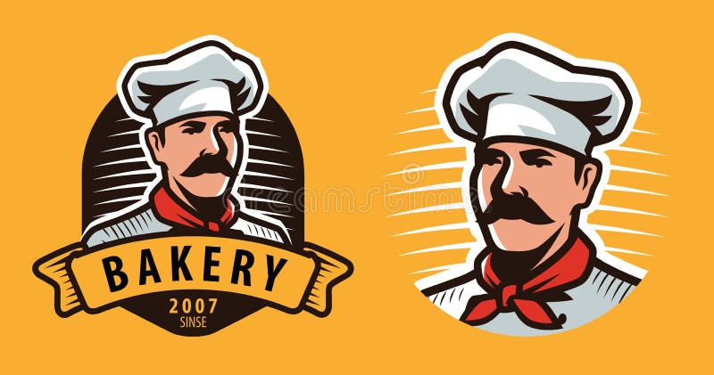 Simbolo o etichetta del cuoco. illustrazione vettoriale dei concetti alimentari royalty illustrazione gratis