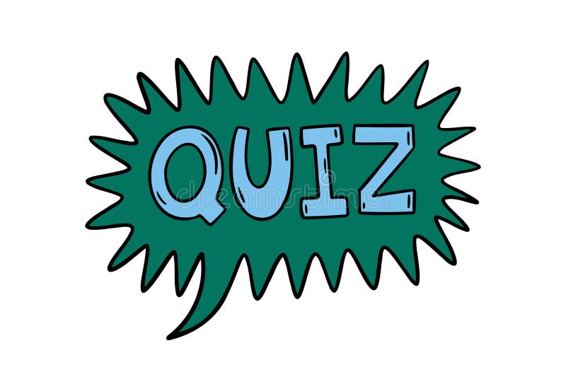 Simbolo quiz vocale bolla colorata emblema disegno icona a forma di scarabocchio illustrazione vettoriale