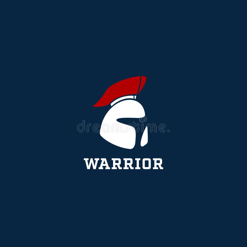 Simbolo spartano dell'icona di logo del casco del guerriero illustrazione vettoriale Simbolo spartano dell'icona di logo del casco del guerriero illustrazione vettoriale