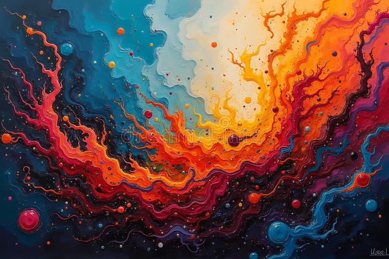 Simetría caleidoscópica radiante en movimiento de energía digital ilustración del vector
