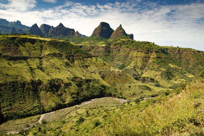 The Simien mountains, Ethiopia royalty free stock photography The Simien mountains, Ethiopia royalty free stock photography
