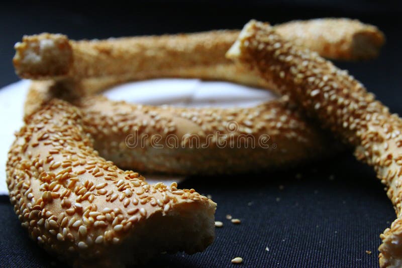 Bun With Sesame Traditional Simit Breakfast Stock Image Image Of Bun With Sesame Traditional Simit Breakfast Stock Image Image Of