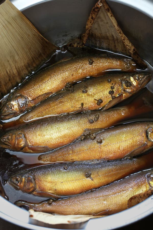 Simmered Ayu ( Sweetfish ) with Japanese Pepper, Japanese Fish Dish