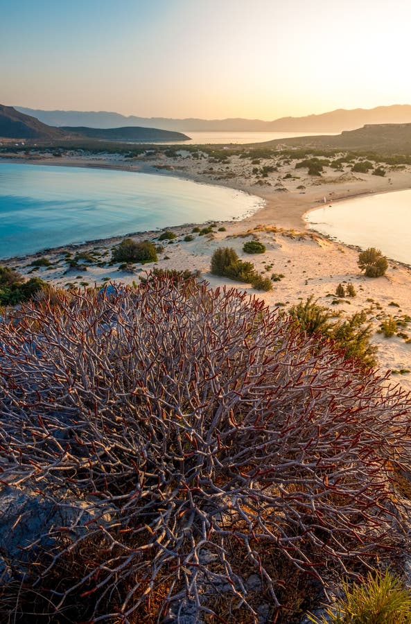 Simos beach in Elafonisos island in Greece. Elafonisos is a small Greek island between the Peloponnese and Kythira royalty free stock photos Simos beach in Elafonisos island in Greece. Elafonisos is a small Greek island between the Peloponnese and Kythira royalty free stock photos