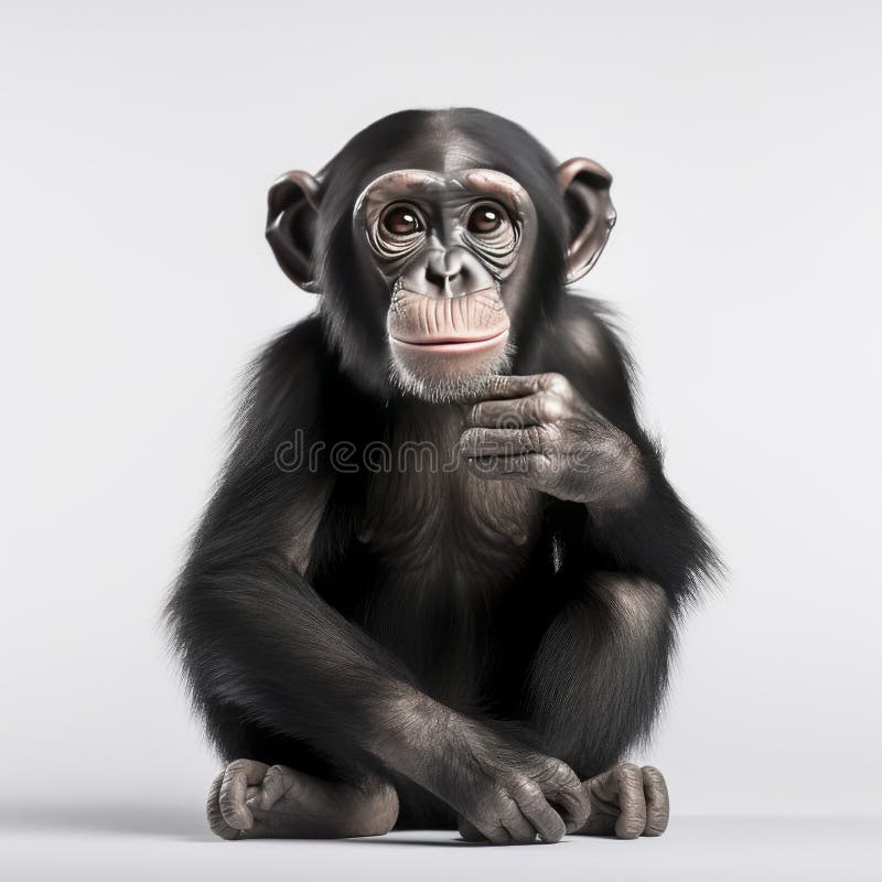 Troglodytes pan-chimpanzés ilustração stock. Ilustração de macaco -  202574292