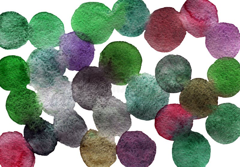 Simple abstract background with bubbles, falling confetti. Watercolor dots circles isolated on white background. Design covers. Design for backgrounds, wallpapers, covers and packaging, wrapping paper.