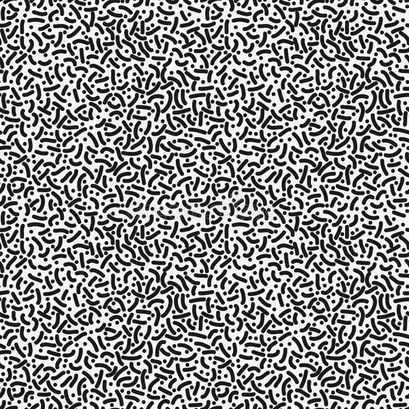Simple abstract monochrome seamless pattern stock illustration