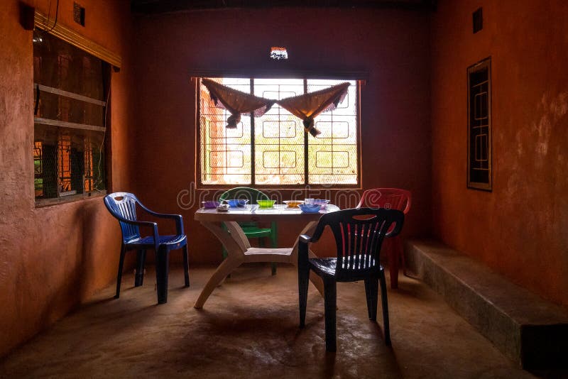 Simple african dining interior, Kenya, East Africa. Simple african restaurant interior, Kenya, East Africa royalty free stock photo Simple african dining interior, Kenya, East Africa. Simple african restaurant interior, Kenya, East Africa royalty free stock photo
