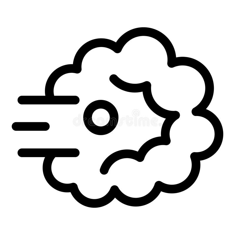 Atom particle moving at high speed leaving smoke trail royalty free illustration