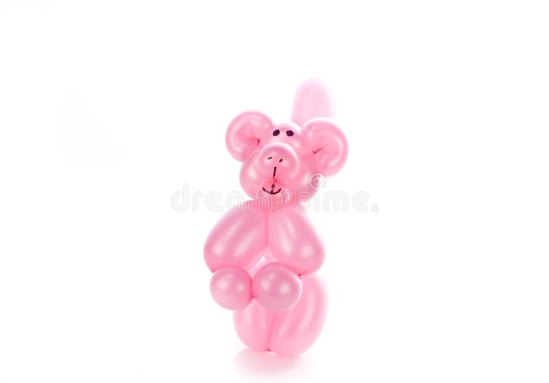 Simple balloon animal monkey on white royalty free stock photos