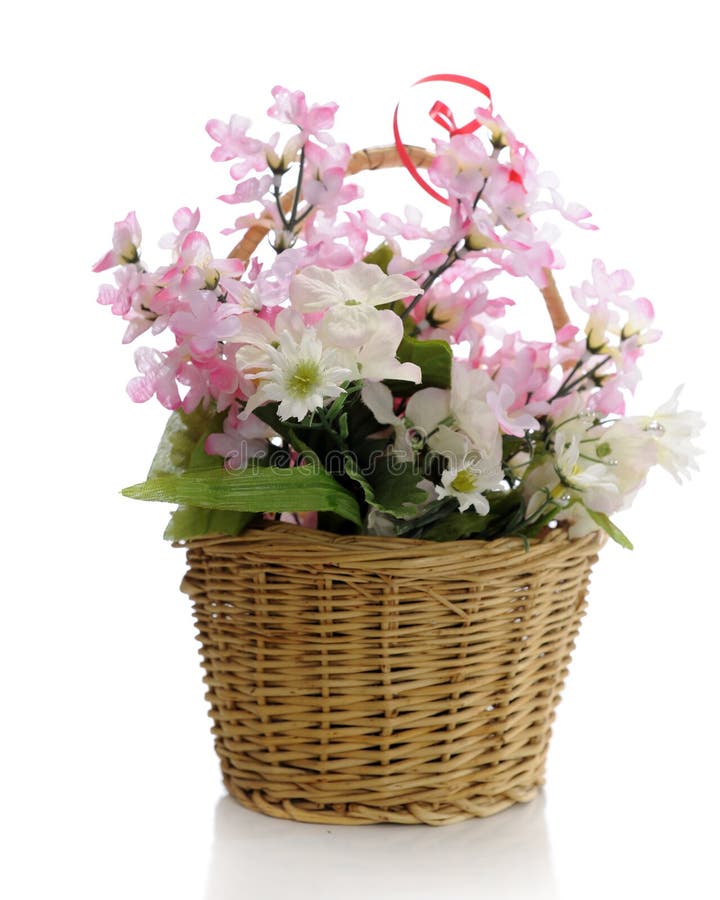 Simple Basket of Flowers stock photo. Image of basketful 41094068