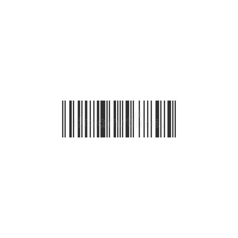 Simple Black Barcode Icon. Vector Illustration Isolated on White