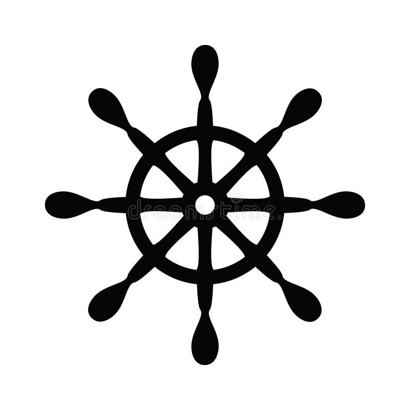 Simple black navigation ship icon vector illustration