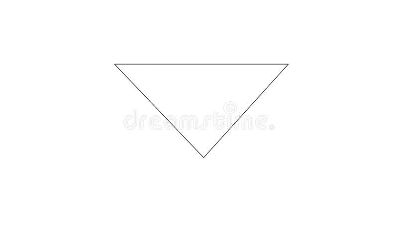 Minimalist Inverted Triangle Geometric Icon stock illustration