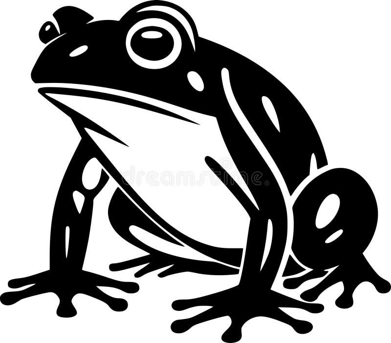Frog - Minimalist and Flat Logo - Vector Illustration Stock Vector
