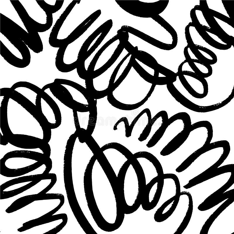 Simple Black and White Vector Pattern, Background Stock Illustration