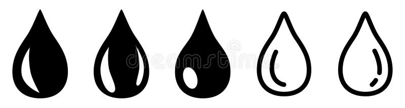 Simple Black And White Water Drop Icon Stock Vector Illustration Of Liquid Clean