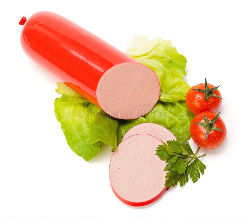 Simple Bologna Sausage and Slices Stock Image Image of butcher, tasty