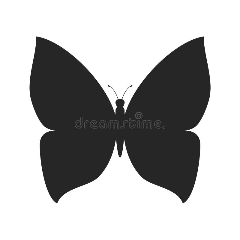 Download Simple Butterfly Silhouette Shape Stock Vector ...