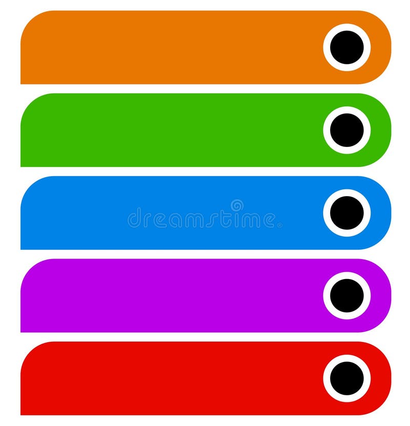 Simple Button (or Banner) Shapes, Background in 5 Matching Color Stock ...