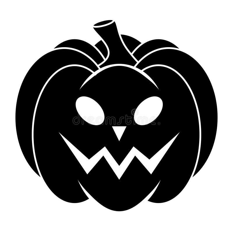 Simple Calabaza De Miedo De Halloween Con Cara Graciosa De Estilo Llano  Ilustración del Vector - Ilustración de historieta, calabaza: 197765701