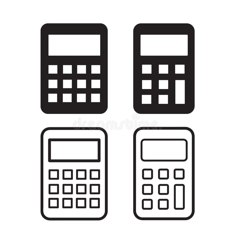 Simple Calculator Flat Vector Illustration Cartoon Style Clipart Hand