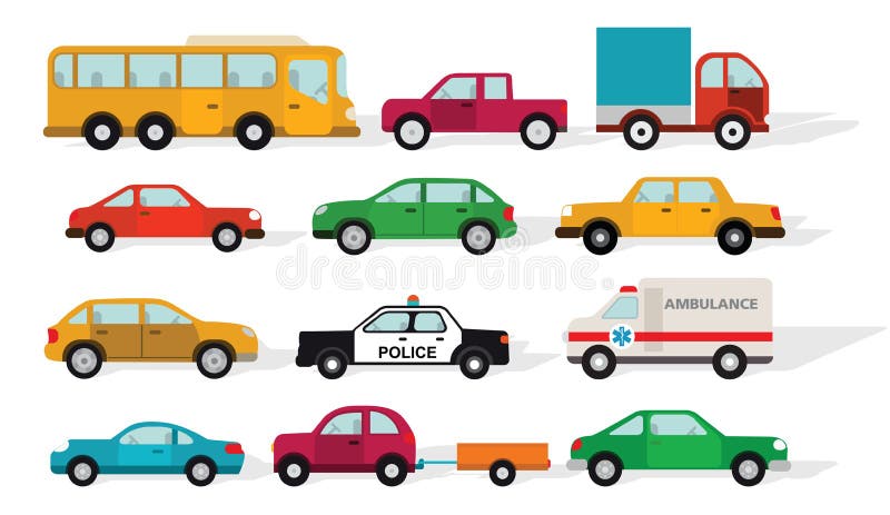Simple cars stock illustration