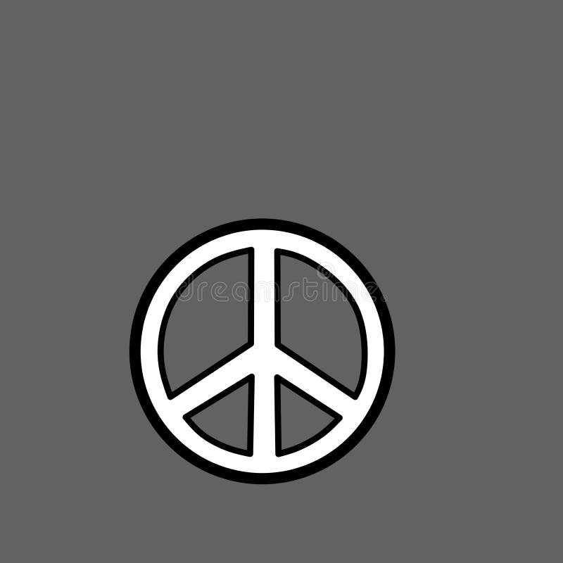 Simple Cartoon Peace Logo Illustration Design in White Stock Vector -  Illustration of mascot, cute: 200552541