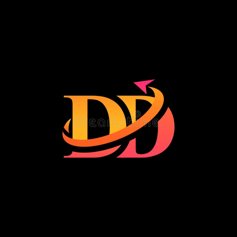 DD aerospace creative logo design stock illustration