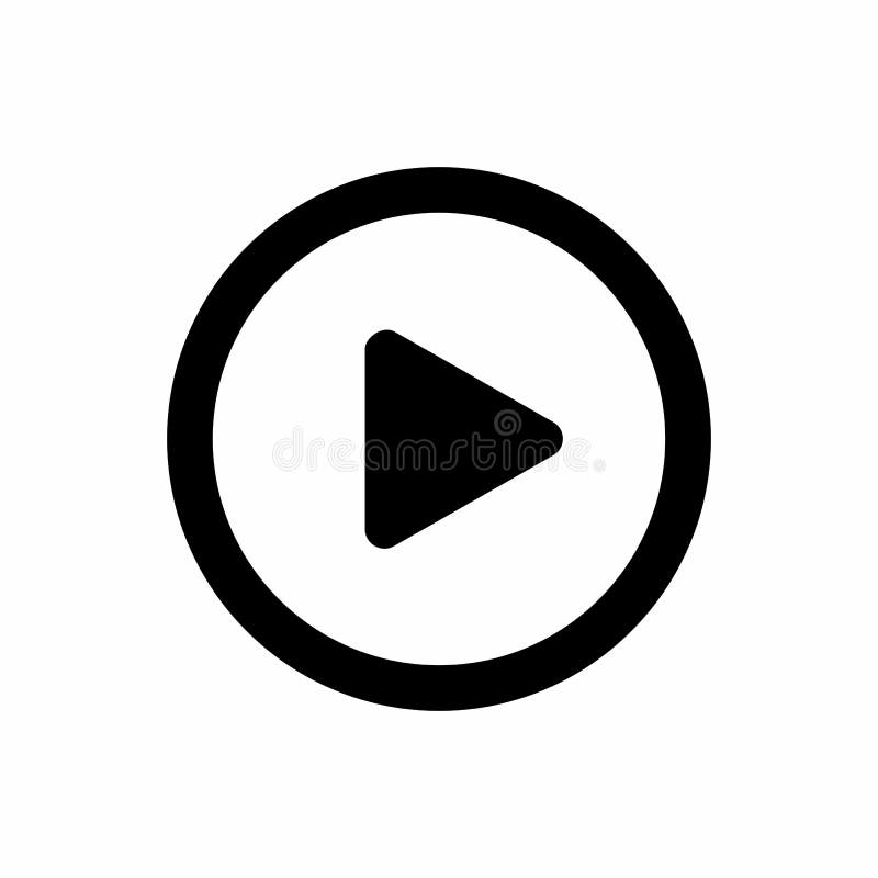 Simple And Clean Play, Stop Music Button Vector Icon royalty free illustration
