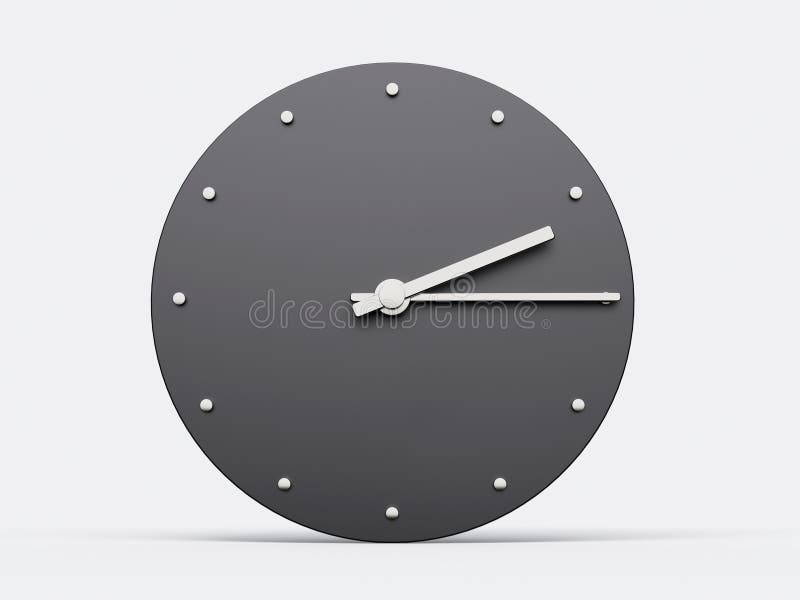 Simple Clock Gray 215 Quarter Past Two O Clock Modern Minimal Clock
