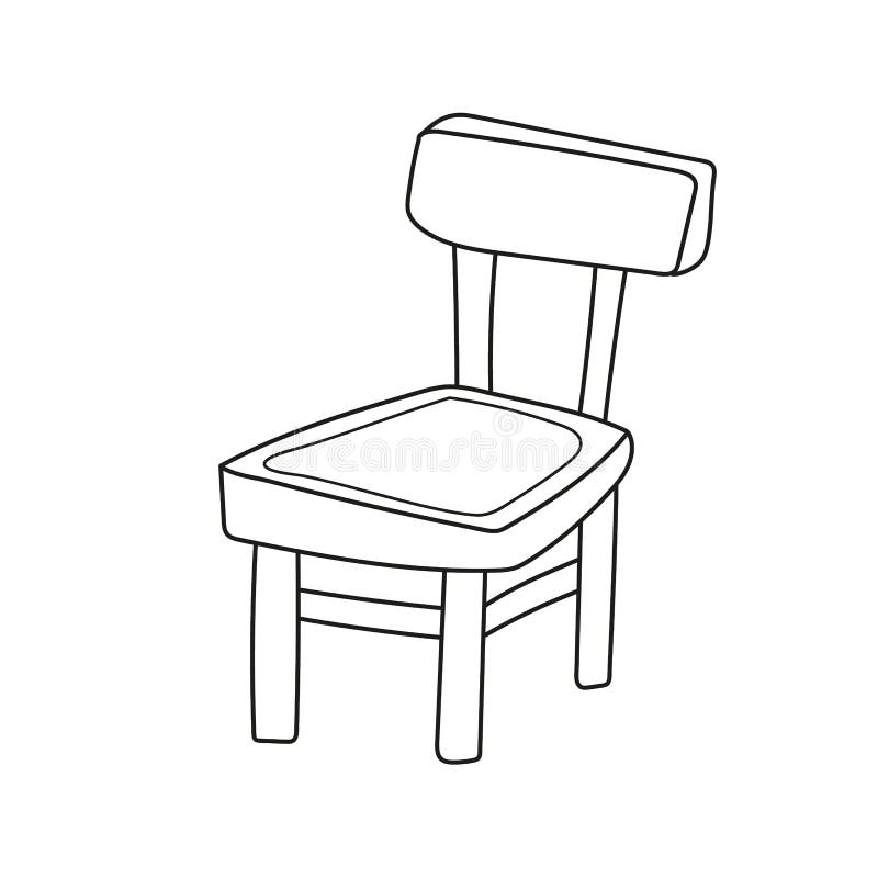 Chair Coloring Page Stock Illustrations – 567 Chair Coloring Page