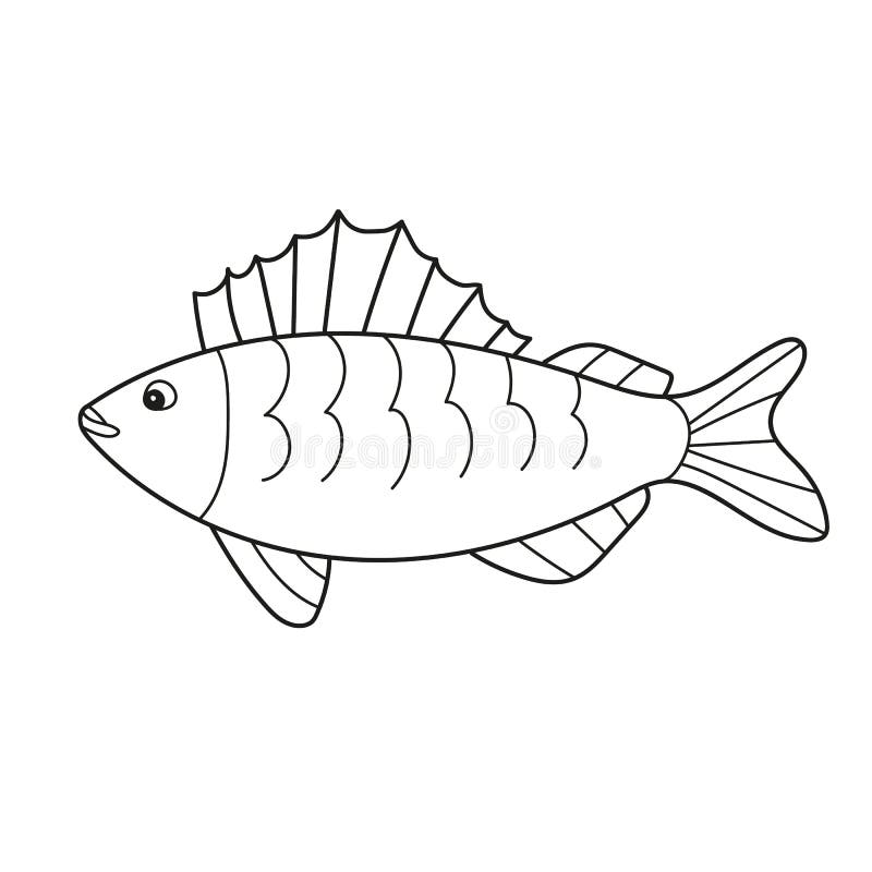 Simple Coloring Page. Coloring Book with Ruff Stock Illustration