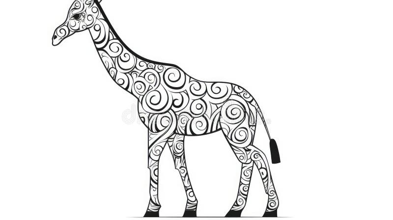 Giraffe Colouring Pages Stock Illustrations – 92 Giraffe Colouring