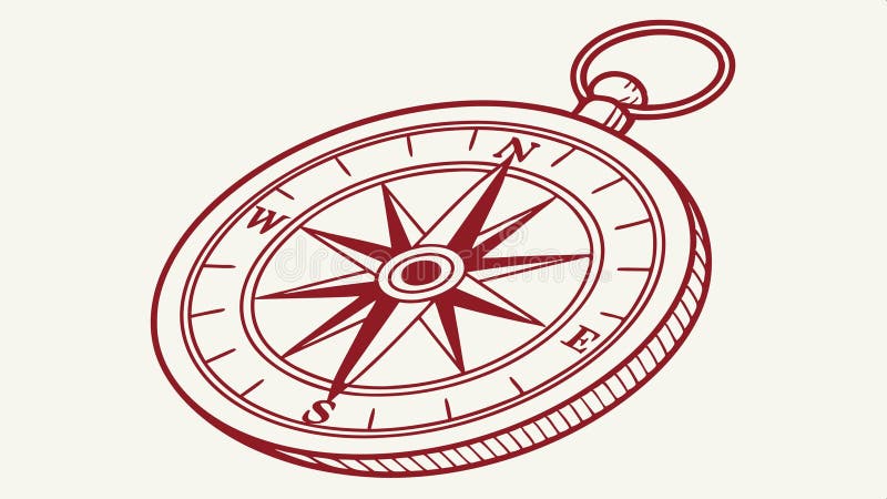 Simple compass icon, navigation symbol, direction finder, orientation mark, and guide icon vector design Generative AI vector illustration